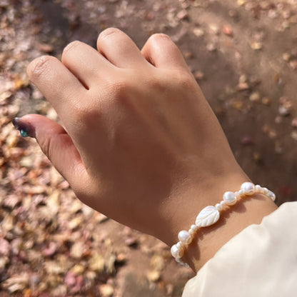 Leaf Pearl Bracelet