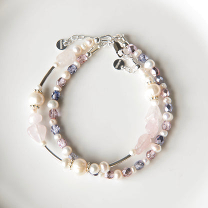 Pink and Pearl Bracelet